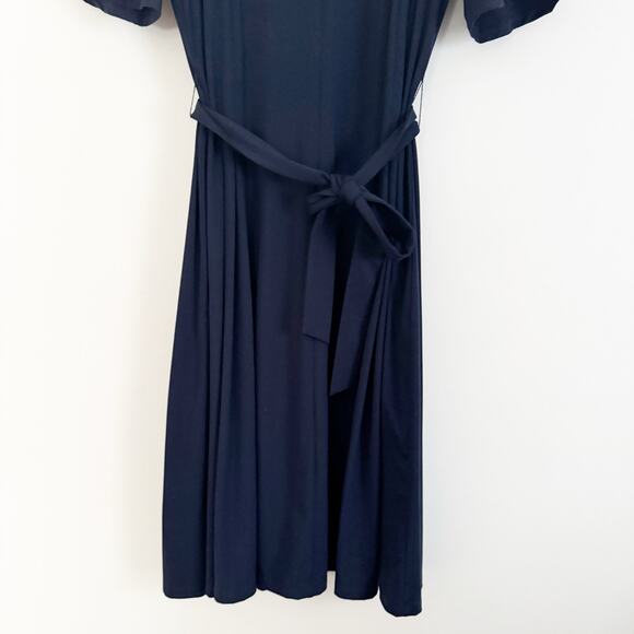 J. MCLAUGHLIN Shiloh Jersey Midi Dress Navy Blue Medium M - Picture 6 of 10